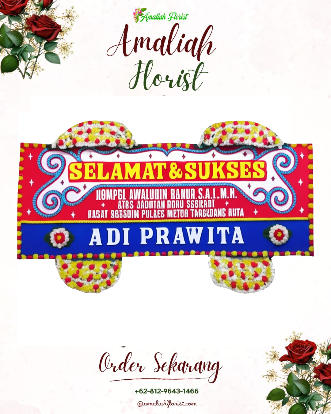 Papan Bunga Ucapan Selamat Trisi