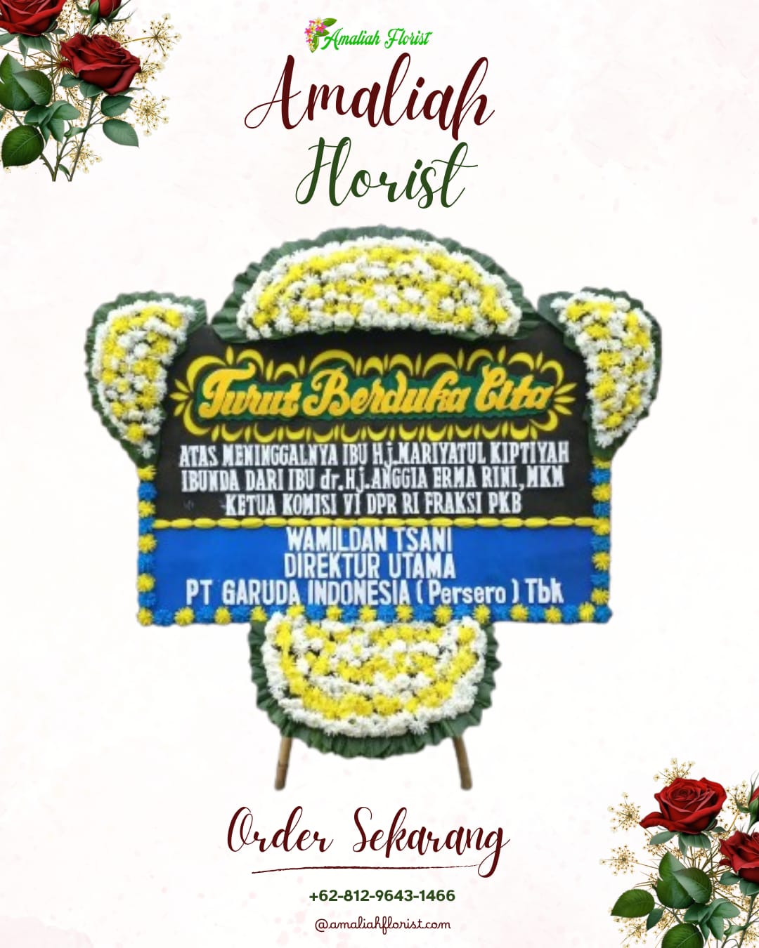 Papan Bunga Duka Trisi